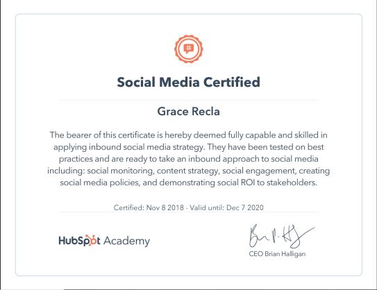 hubspot certification
